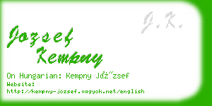 jozsef kempny business card